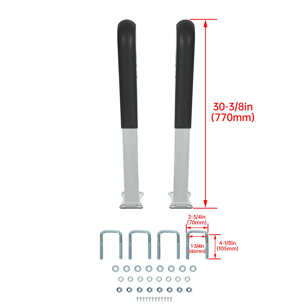 Set of 2 Zinc-Plated Trailer Guide On for 2" Trailer Frames