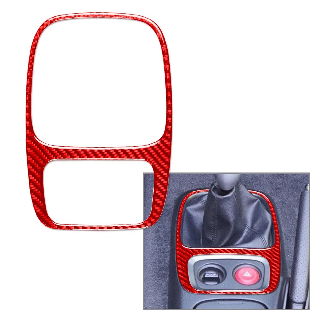Manual Gear Shift Panel Frame Cover Trim for Honda S2000 (2000–2003) Carbon Fiber Red