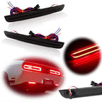 Red LED Dark Smoke Brake Tail Lights for Dodge Challenger (2015–2023)
