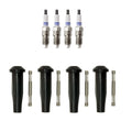 Denso 4 Platinum TT Spark Plugs & NGK Ignition Coil Boots for Ford Focus (2000–2007)