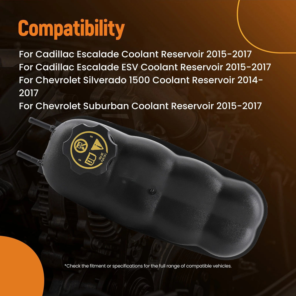 Engine Coolant Overflow Tank with Cap for Chevrolet Tahoe Suburban (2015–2017)