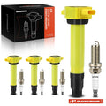 Set of 4 Ignition Coils & Iridium Spark Plugs for Jeep Compass Dodge Journey 