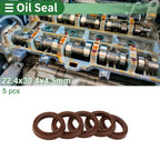 Set of 5 Oil Seal Rotary Shaft Seal FKM Rubber 22.4x30.4x4.5mm