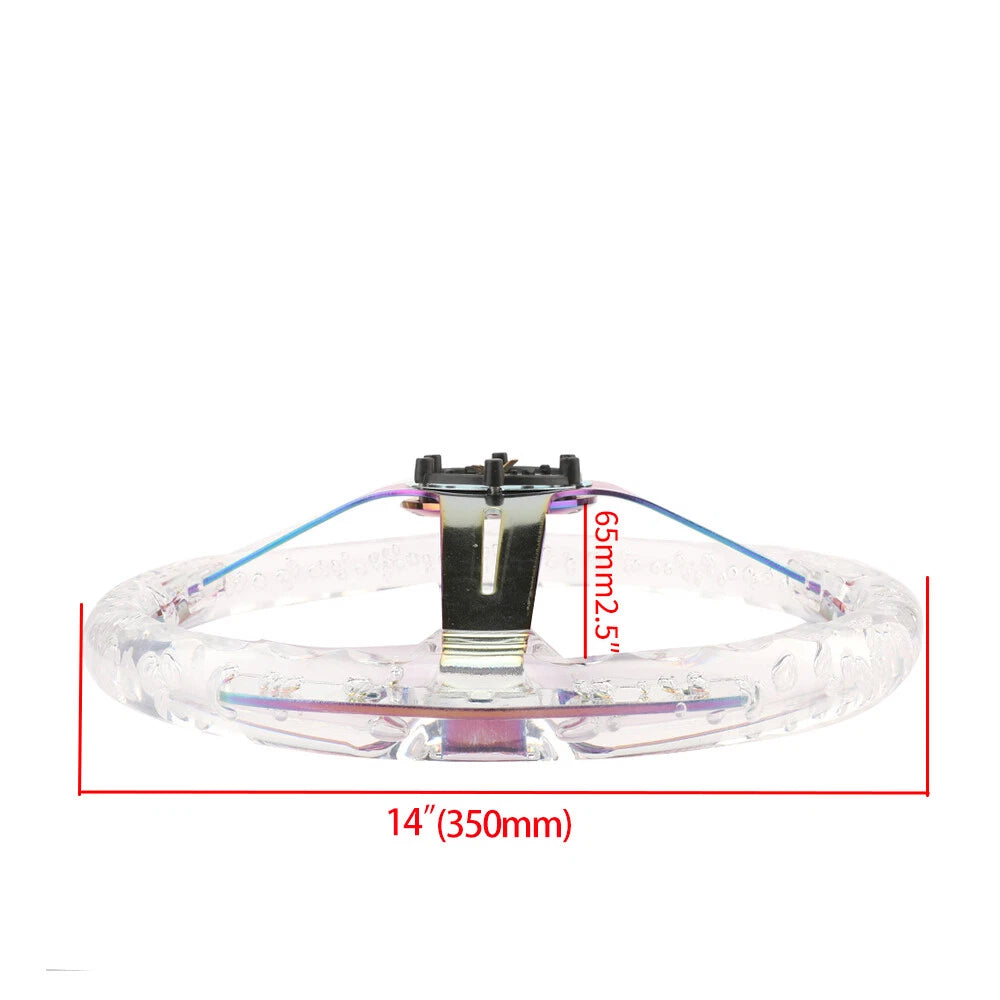 Crystal Steering Wheel 6-Holes 345mm Deep Dish Racing