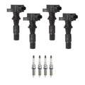 Set of 4 Ignition Coils & NGK Platinum Spark Plugs for Mazda 3 (2010–2013)