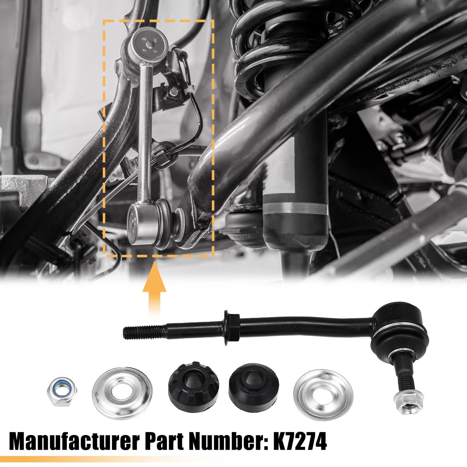 2X Front Stabilizer Sway Bar Links K7274 for Dodge Dakota Durango (1999–2003)