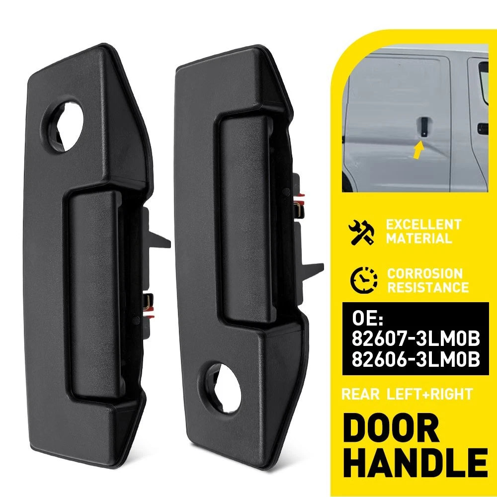 2X Rear Exterior Door Handle for Nissan NV200 (2013–2021) Chevy City Express (2015–2018)