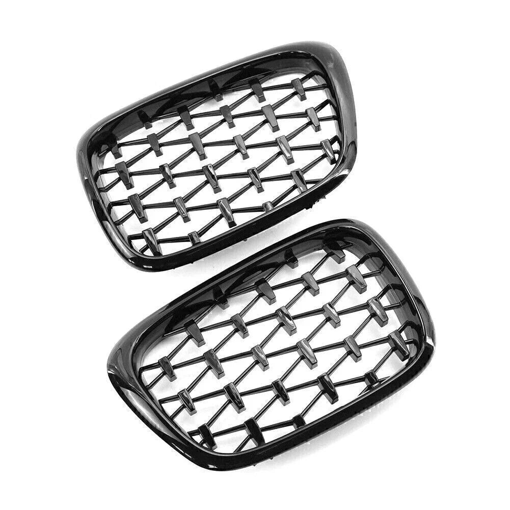 Gloss Black Front Kidney Grille for BMW E39 5-Series (1999-2003)