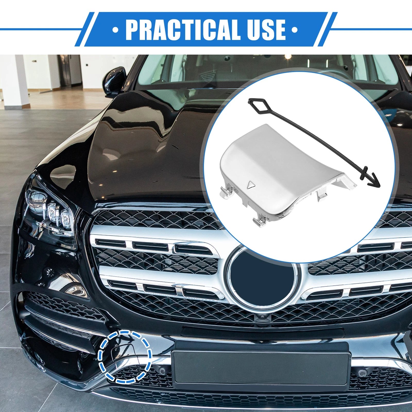 Tow Hook Eye Hole Cover Cap for Mercedes-Benz GLS 450 (2016–2023)