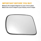 Left Side Heated White Mirror Glass for Honda HR-V CR-V (1996–2006)