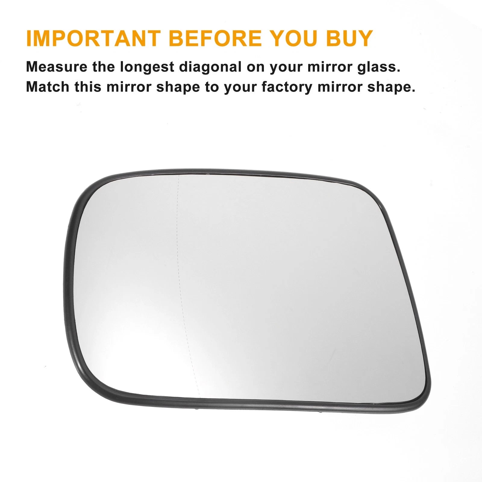 Left Side Heated White Mirror Glass for Honda HR-V CR-V (1996–2006)