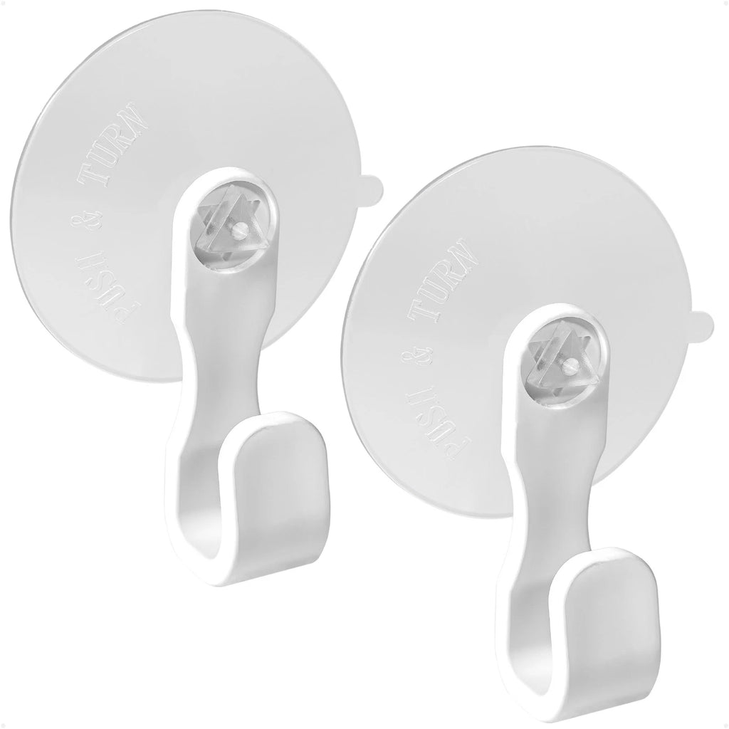2X Suction Cup Hooks for Tile Glass Window Door (FO4900)