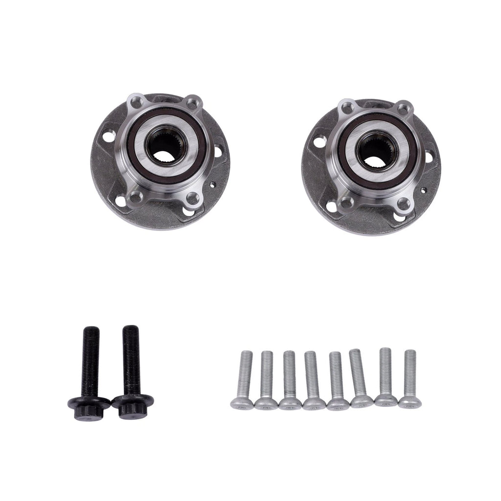 Front Wheel Hub & Bearing Assembly Pair for Volkswagen Audi