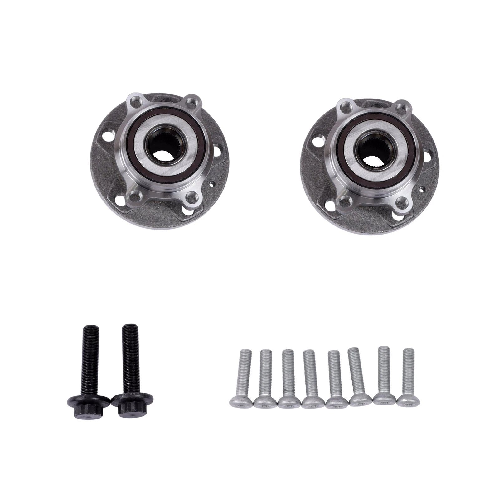 Front Wheel Hub & Bearing Assembly Pair for Volkswagen Audi