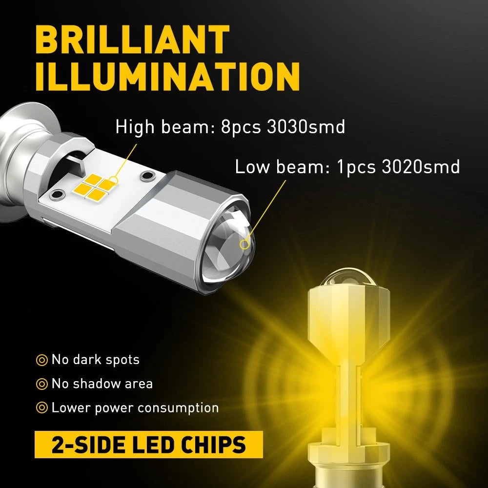 2X AUXITO White Amber LED Light Bulb for Motorcycle AT UTV T19 (Year Unspecified)