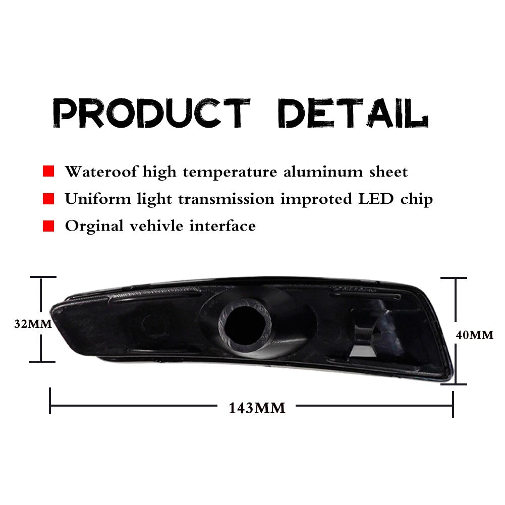 2X Smoke Front Bumper Side Markers for Pontiac G8 (2008–2009)