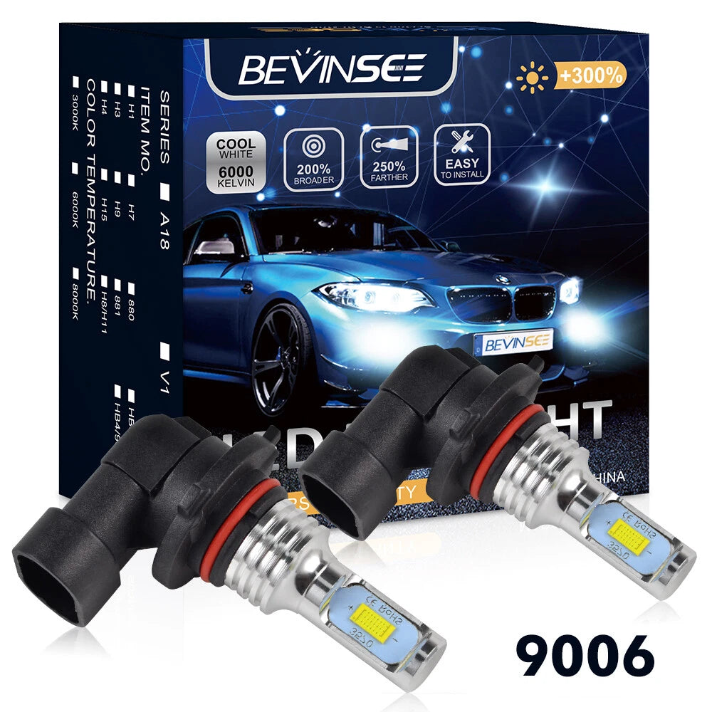 Set of 2 LED Fog Driving Light Bulbs for Infiniti FX35 FX45 (2003–2005) 9006 HB4