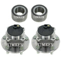 Front & Rear Wheel Bearings & Hubs Kit for Mazda 3 (2005–2008) - Timken