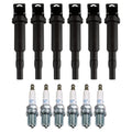 Set of 6 Ignition Coils & Spark Plugs for BMW E53 X5 3.0 L6 (2006)