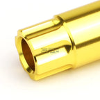 20 PCS Open End M12x1.5 50mm Tall Gold Aluminum Lug Nuts + Lock Key