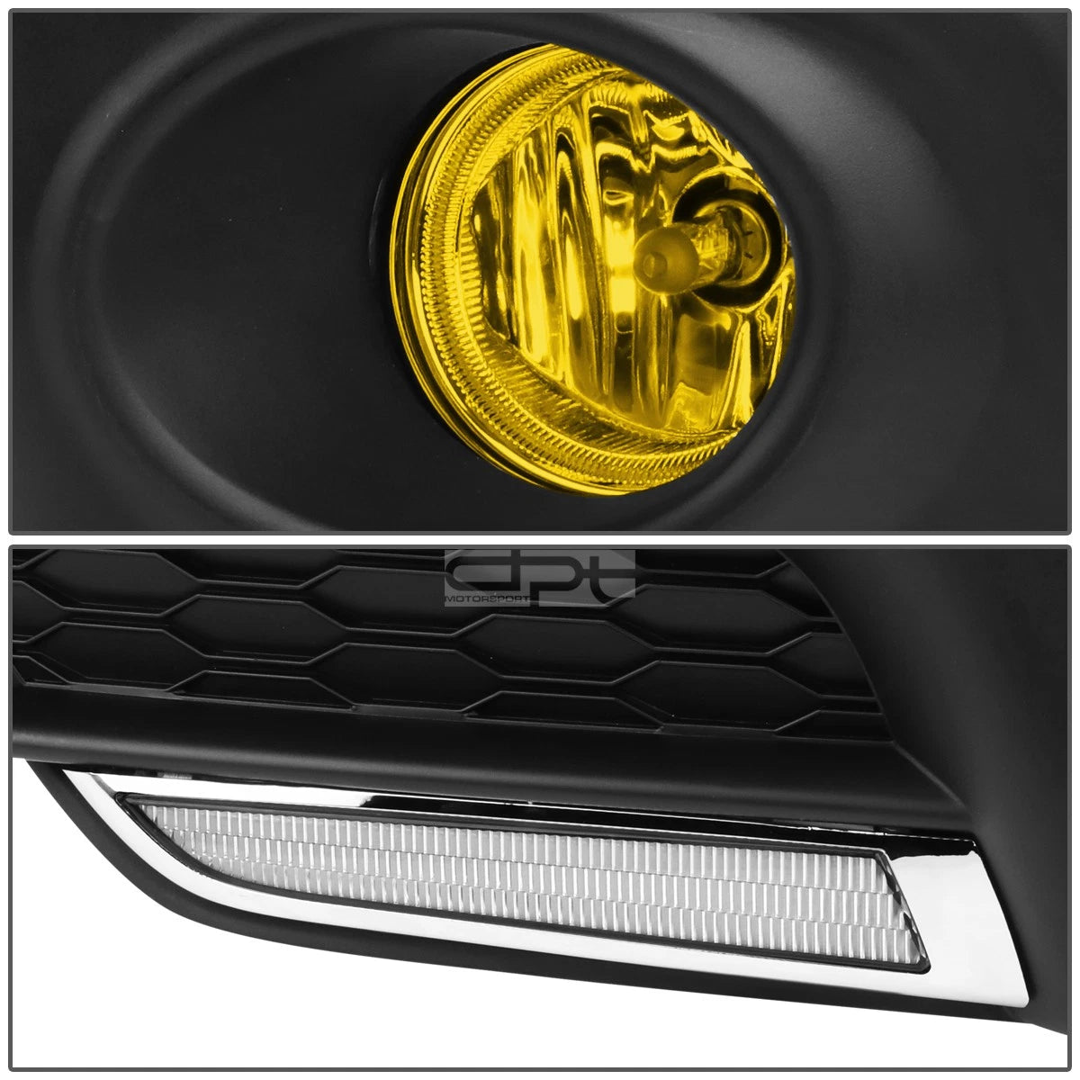 LED DRL Amber Lens Fog Lights Pair for Honda Civic FC FK (2016–2017)