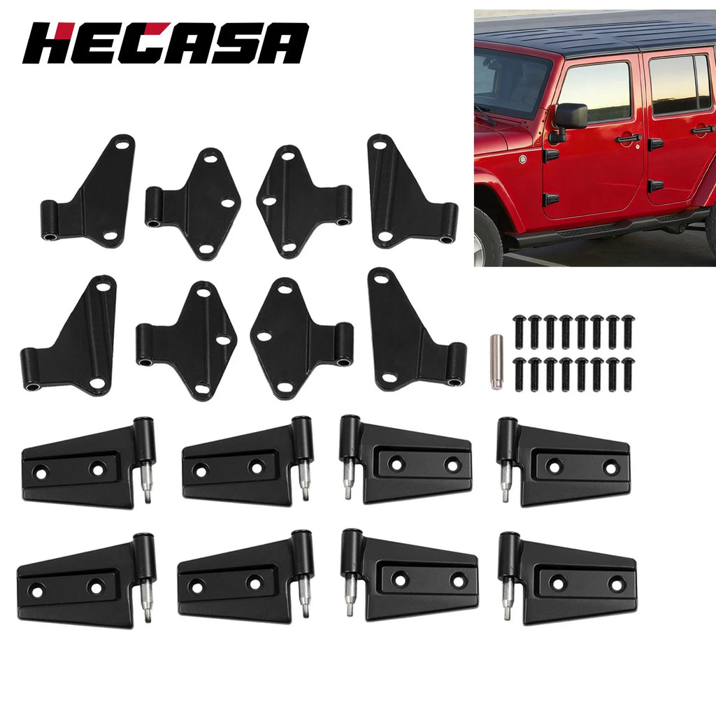 Set of 16 Body Door Hinges Replacement Steel Kit for Jeep Wrangler JK (2007–2018)