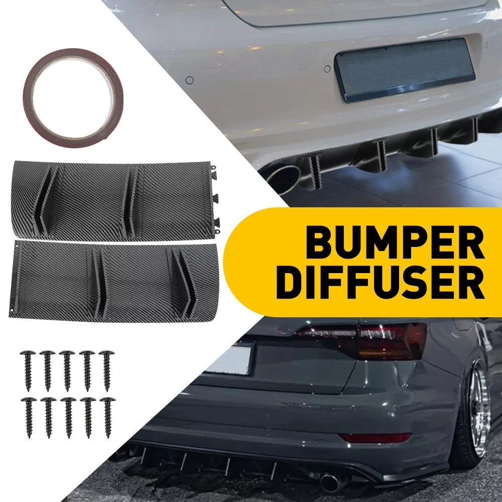 Rear Bumper Lip Spoiler for VW H (Carbon Fiber)