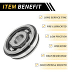 Deep Groove Ball Bearing P6 for Scooter Skateboard Wheel (10x35x11mm)