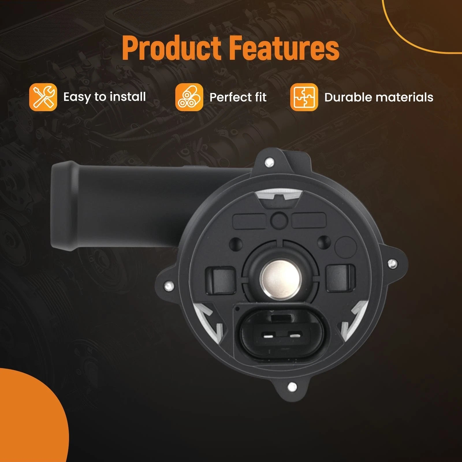 Auxiliary Engine Coolant Water Pump for Audi VW Porsche (2000-2012)