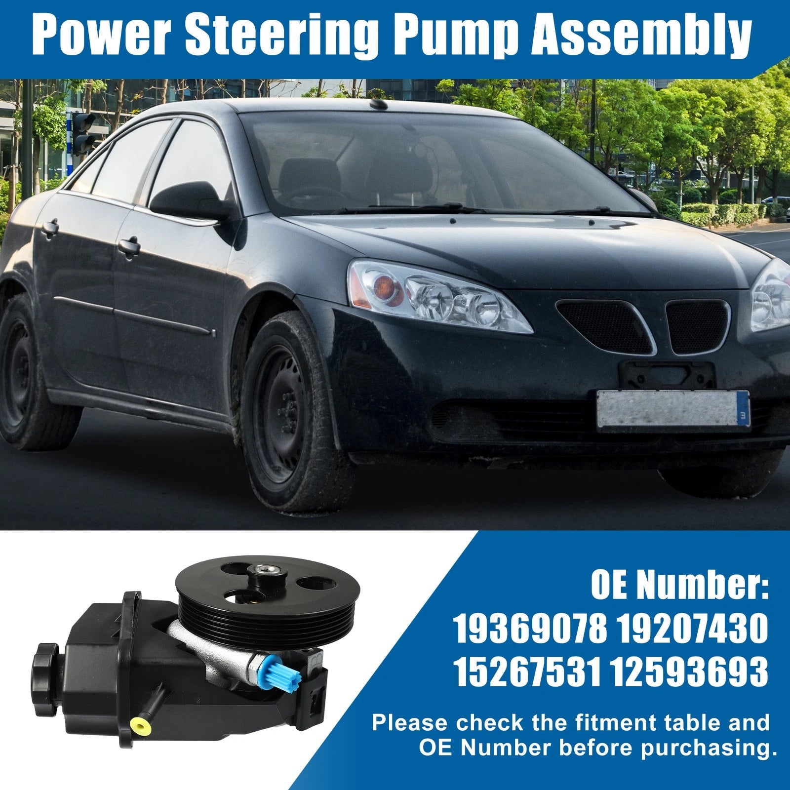 Power Steering Pump with Pulley for Chevrolet Impala (2006–2011) 20-69989