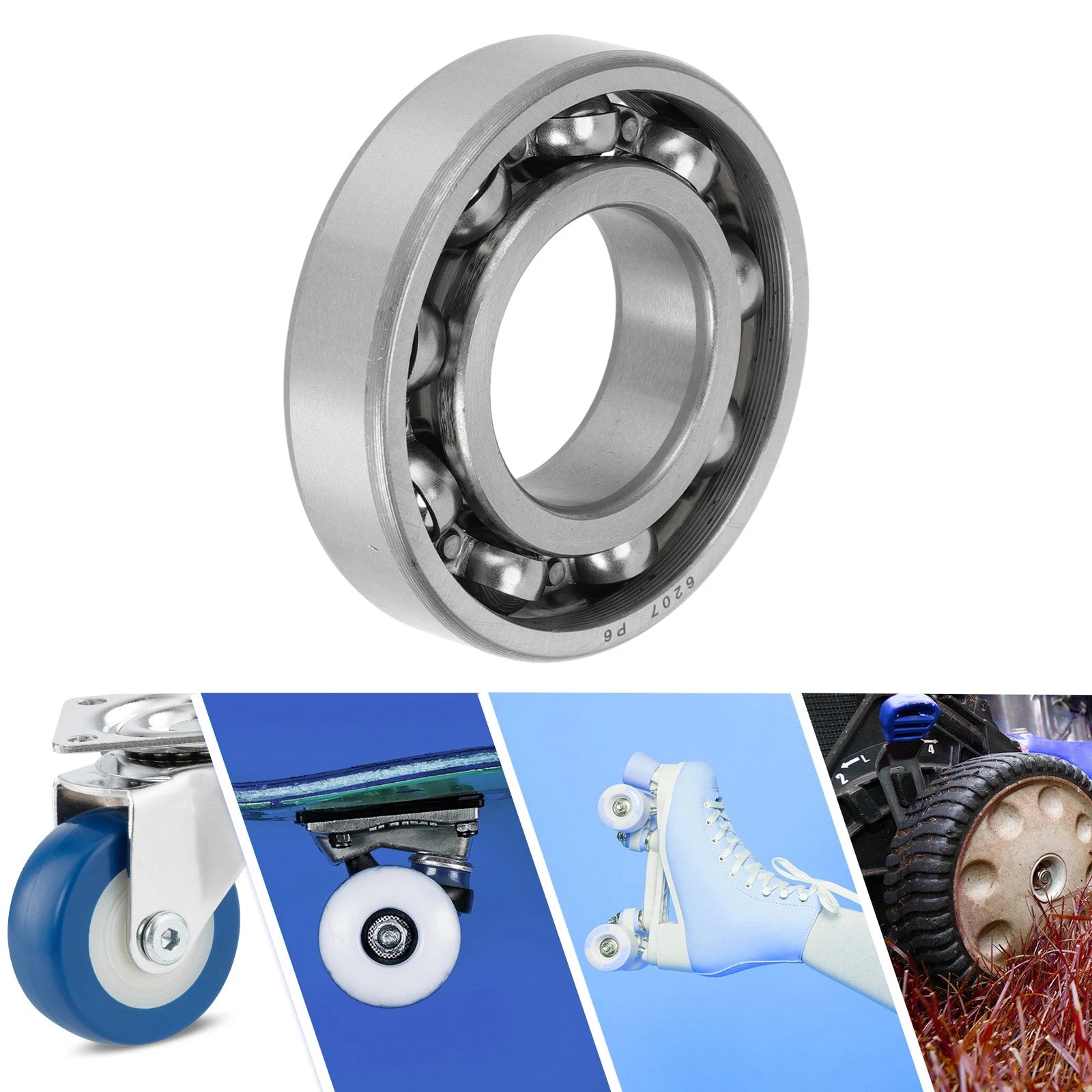 6207 Deep Groove Ball Bearing for Scooter Skateboard Wheel (35x72x17mm)