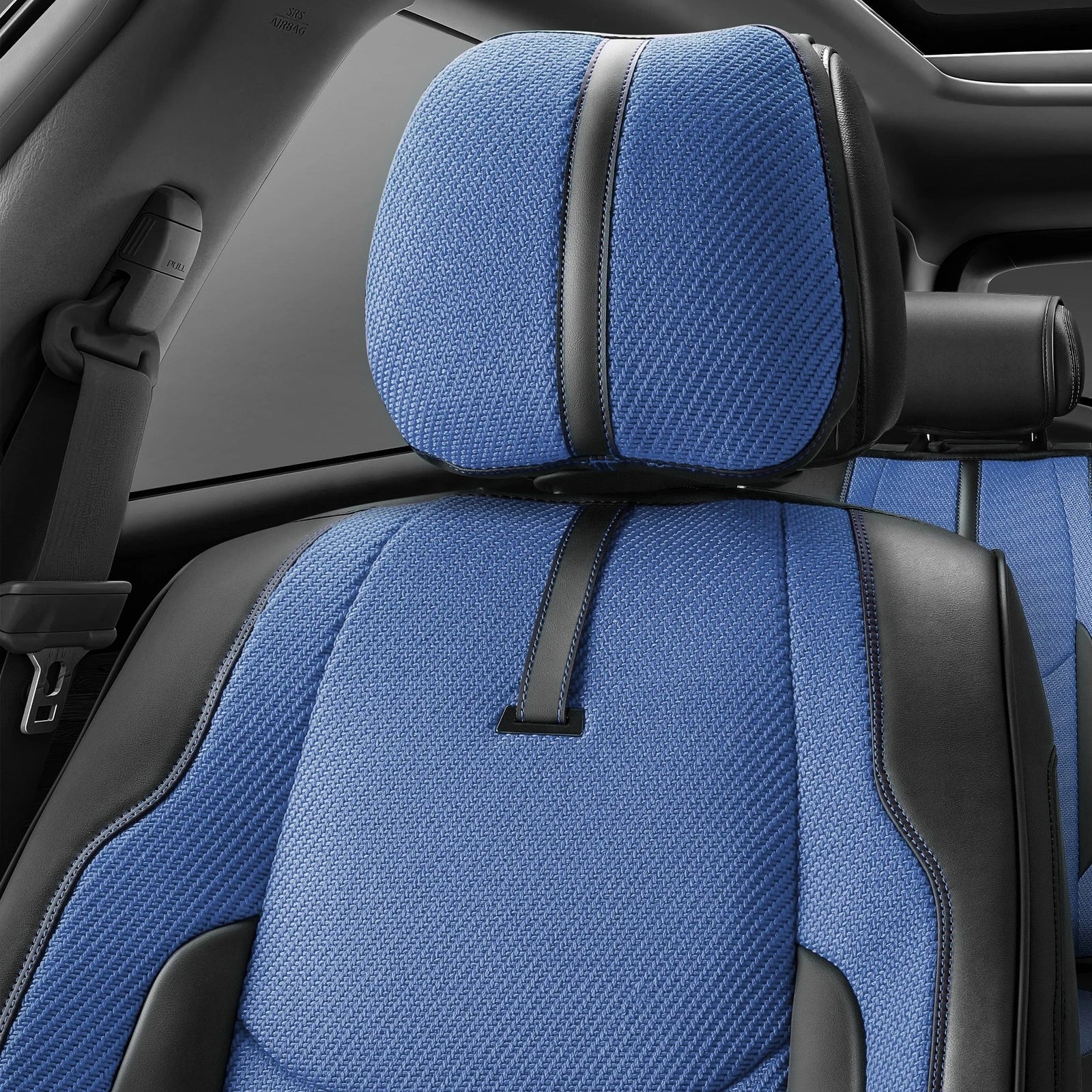 Set of 2 CAAP Drive Series Front Row Seat Covers for Truck Car (Universal) Navy Blue