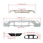 Set of 6 Chrome Front Bumpers for Ford F150 (2021–2023)