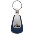 Blue Leather Teardrop Keychain - Officially Licensed for Acura TSX