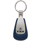 Blue Leather Teardrop Keychain - Officially Licensed for Acura TSX