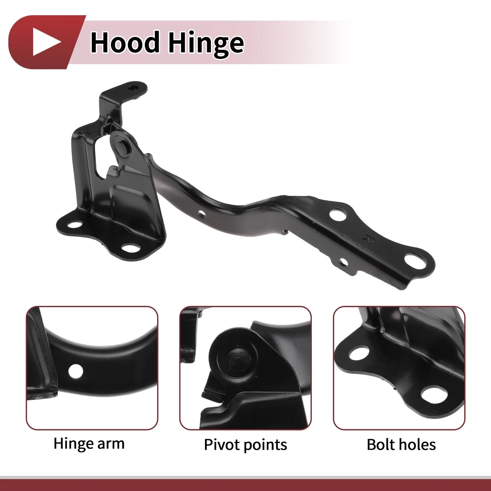 Hood Hinge for Toyota Yaris (2017–2018) Right Side 1 pcs