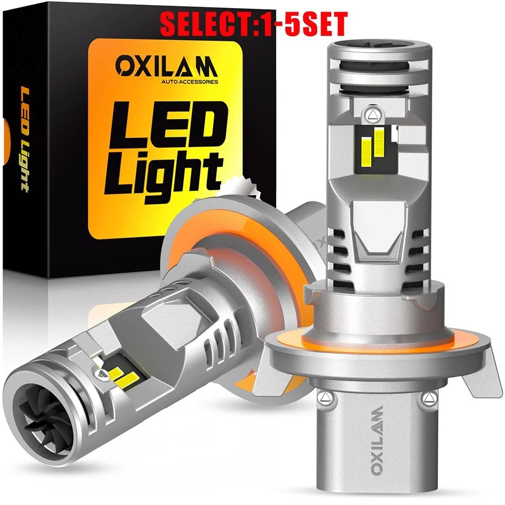 2X OXILAM H13 9008 LED Headlight Bulbs High Low Beam 80000LM 6500K for
