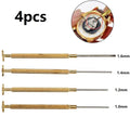 4X Screwdriver Set for Watch Repair - Copper Golden, Oxidation Resistant