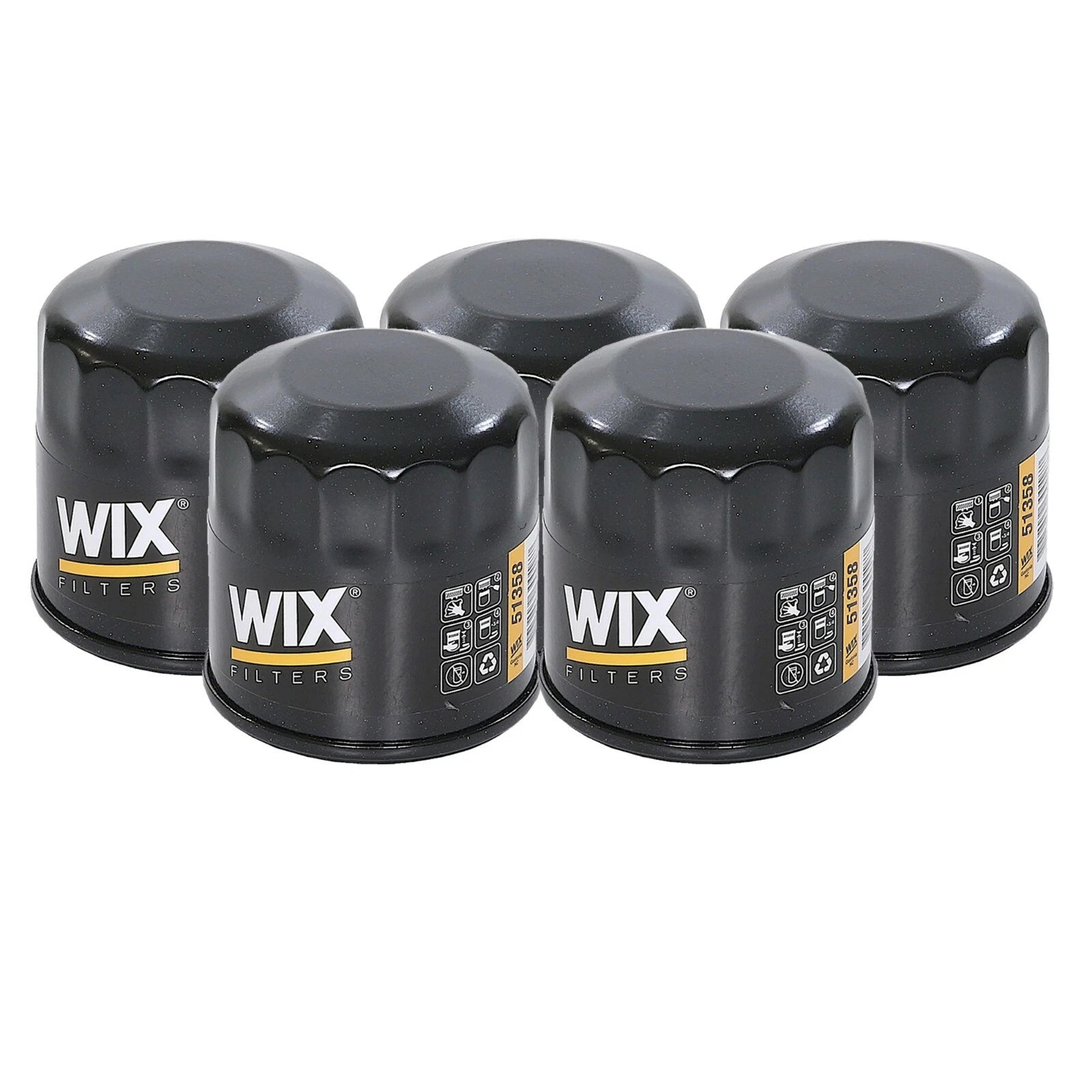 Set of 5 WIX Engine Oil Filters for Chevy Dodge Honda Infiniti Kia Mazda Nissan