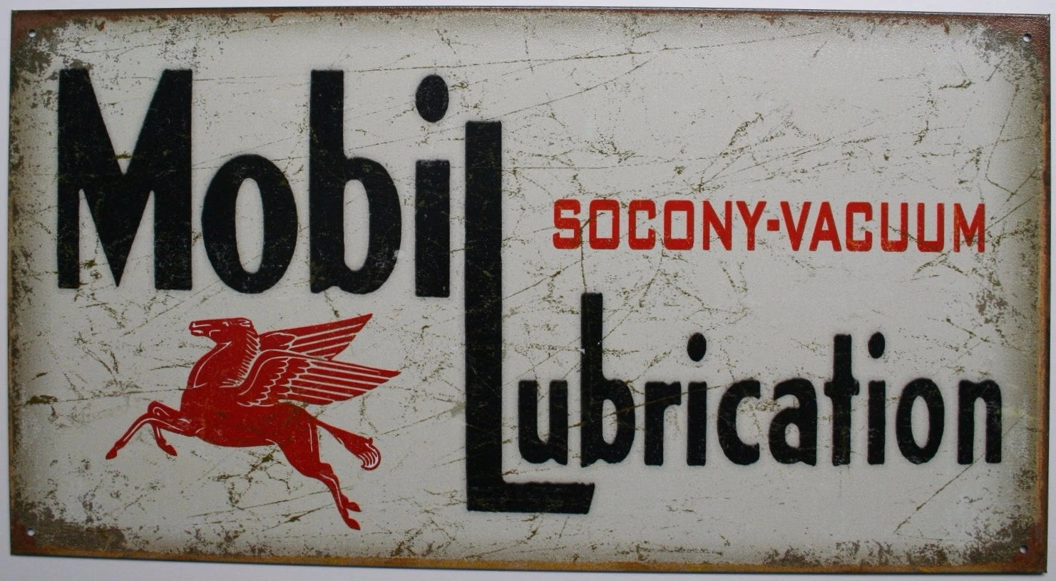 Vintage Replica Tin Sign for Mobil Lubrication Pegasus Motor Oil (2049)