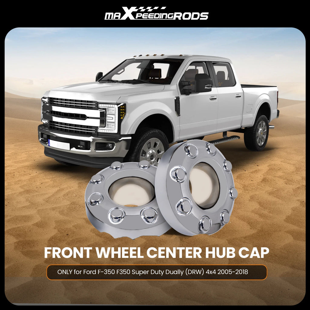 Set of 4 Wheel Center Hub Caps for Ford F-350 Super Duty (2005–2018)