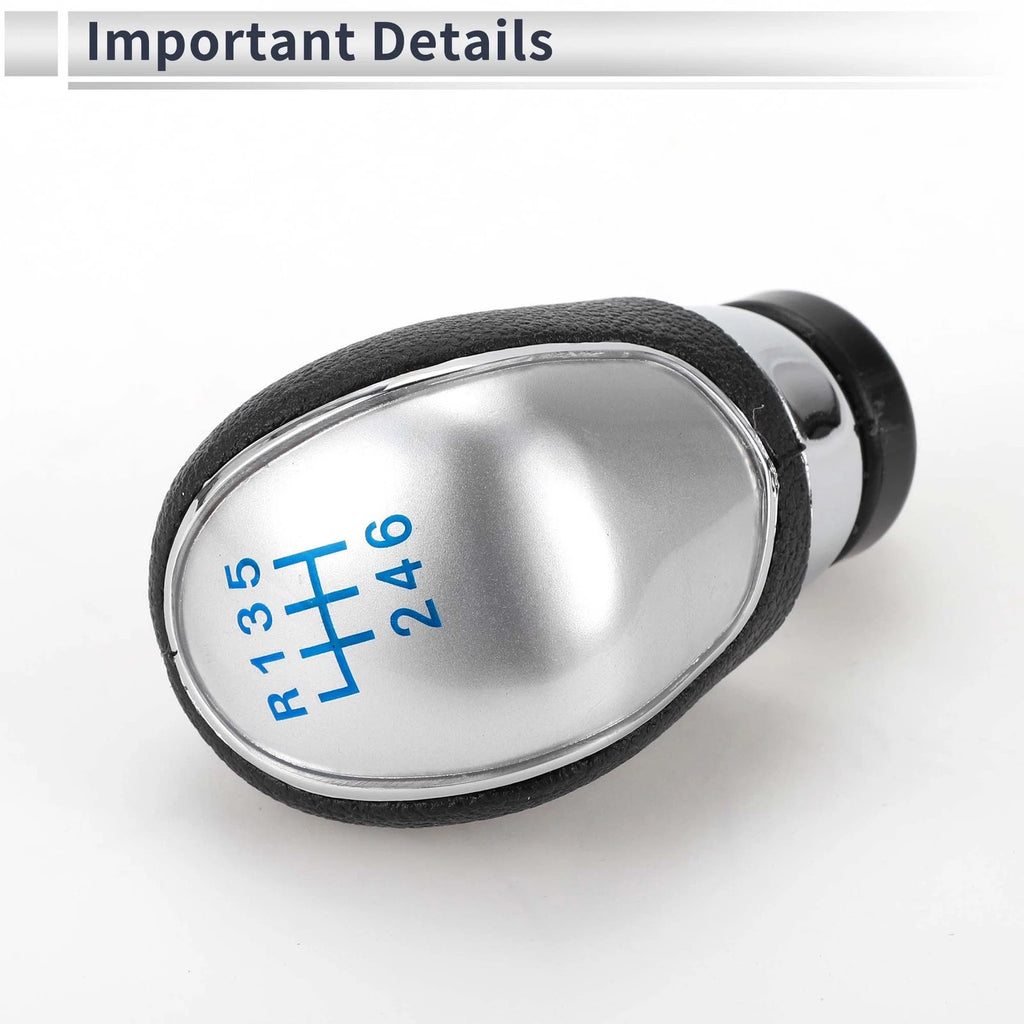 6 Speed Shift Knob for Ford Focus MK2 FL (2008–2011) Blue Black Silver Tone