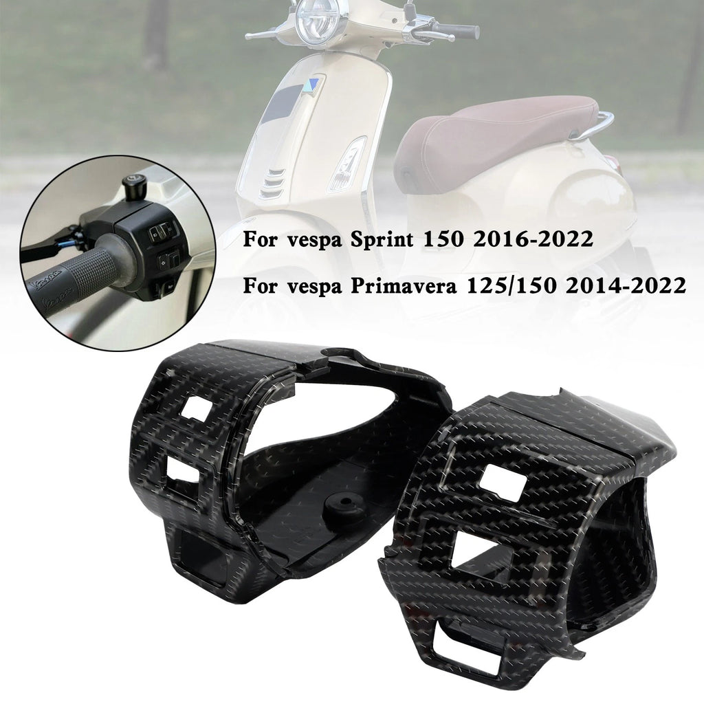 Handlebar Switch Cover for Vespa Sprint Primavera 125 150 (2014–2022) Carbon