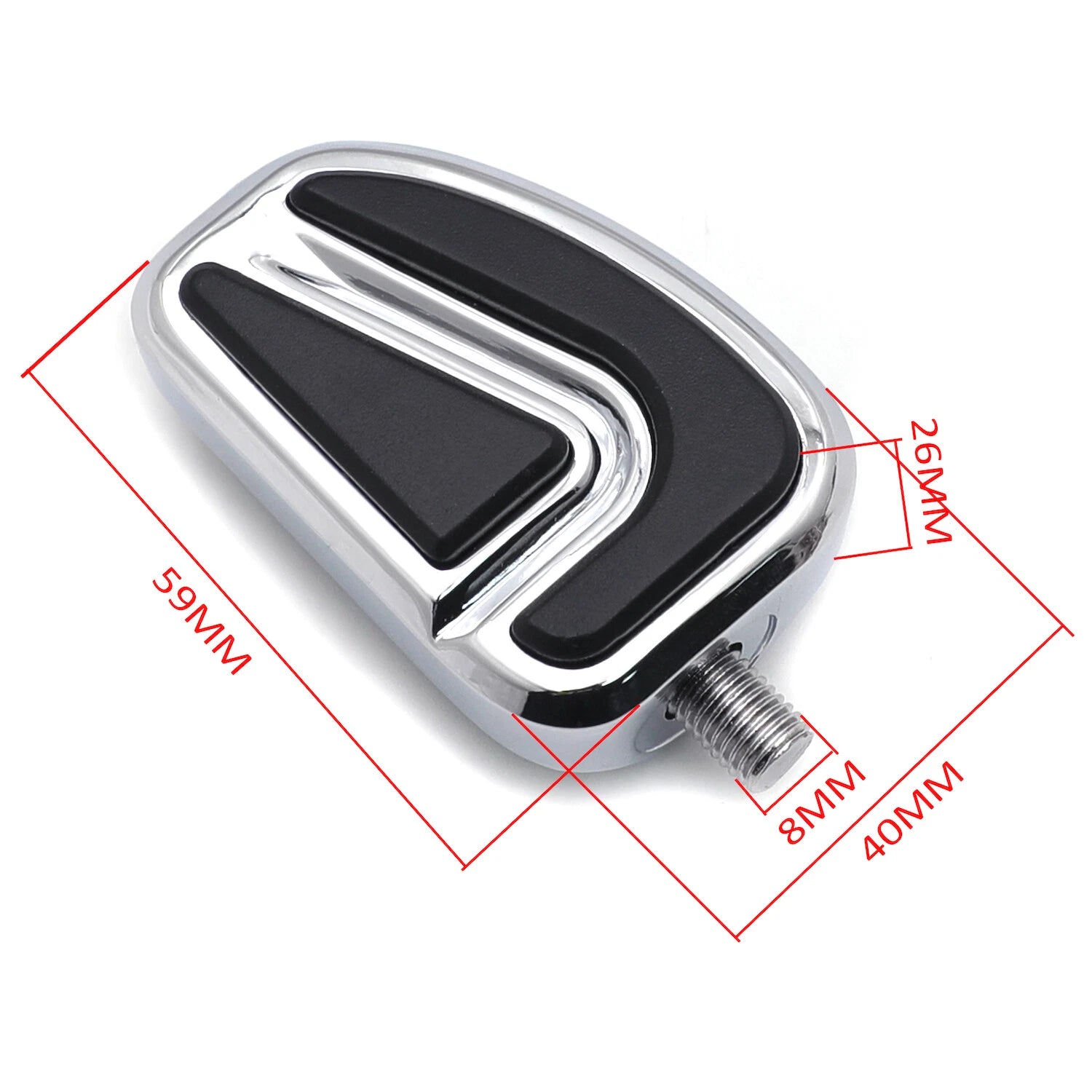 Chrome AirFlow Groove Shifter Peg for Harley V-Rod CVO Fat Boy (2002–2017)