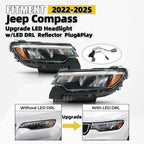 LED Reflector Headlight Pair for Jeep Compass (2022–2026)