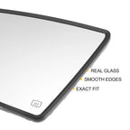 Left White Mirror Glass with Heat for Toyota Tundra 