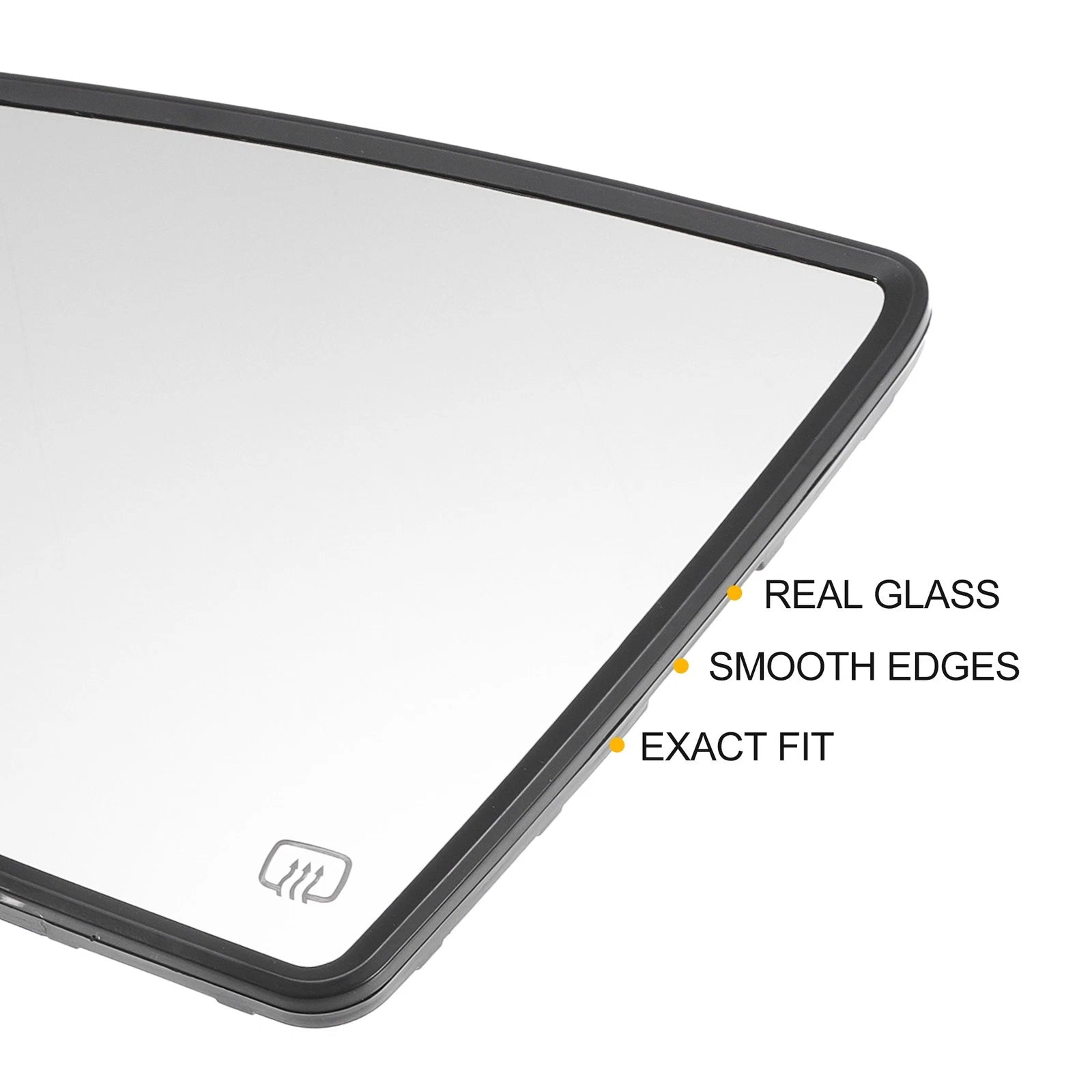 Left White Mirror Glass with Heat for Toyota Tundra 