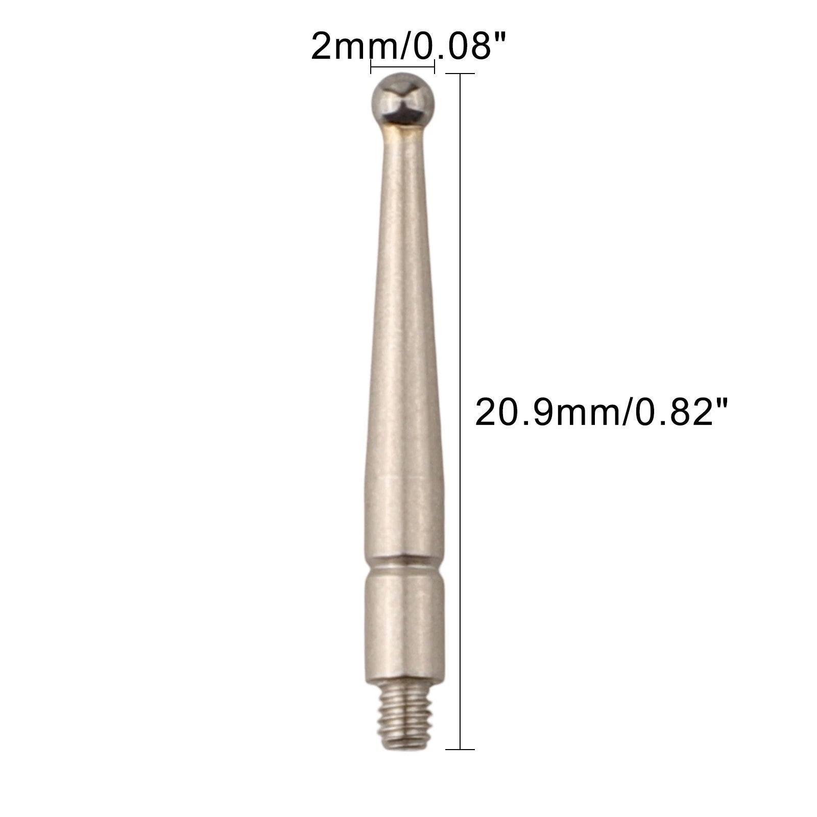Dial Test Measurement Tool Tungsten Steel Ball Tip & Threaded Rod