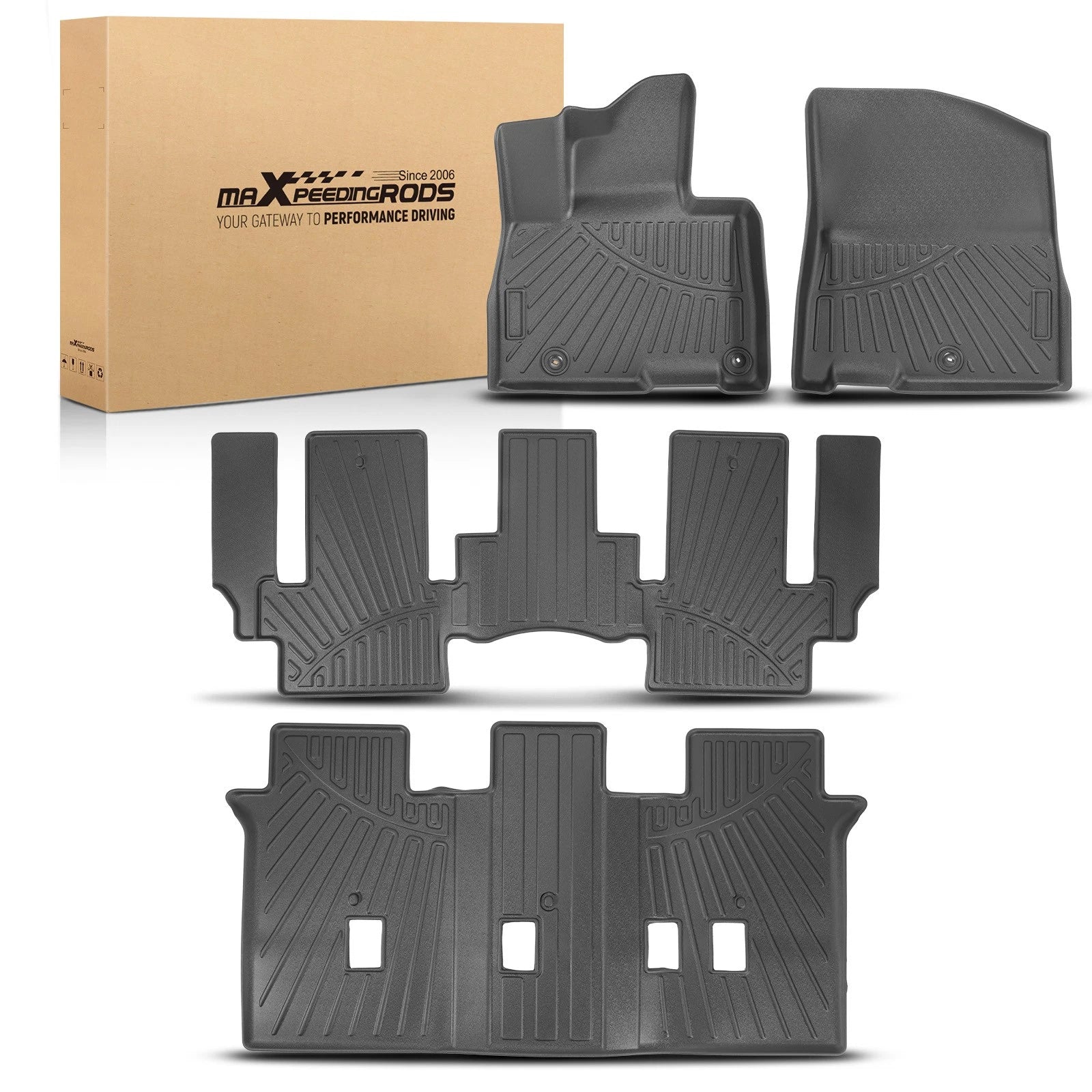 Set of 4 Black Floor Mats for Kia Carnival (2022–2024)
