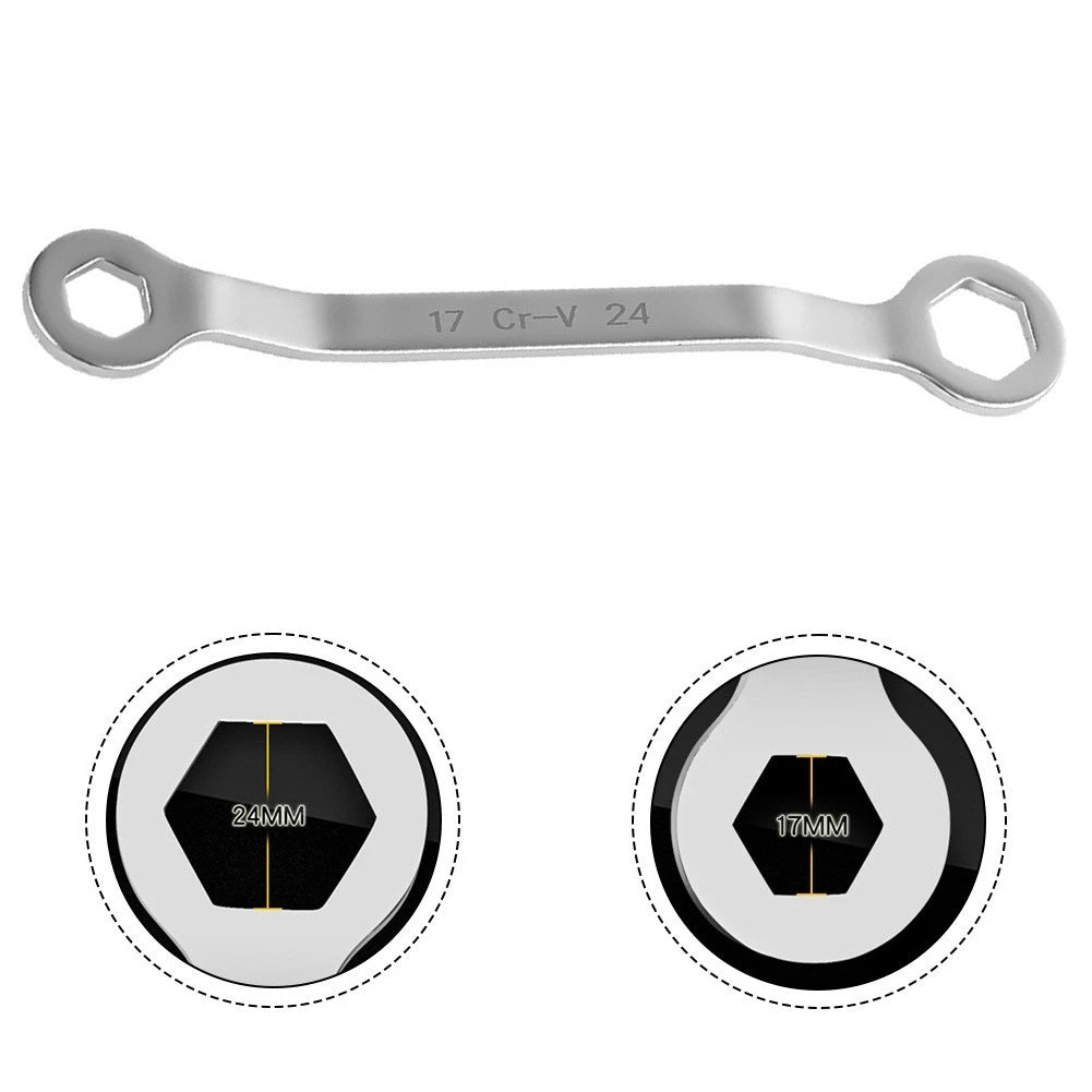 Oil Drain Wrench Tool Set for Motorcycles 17mm & 24mm